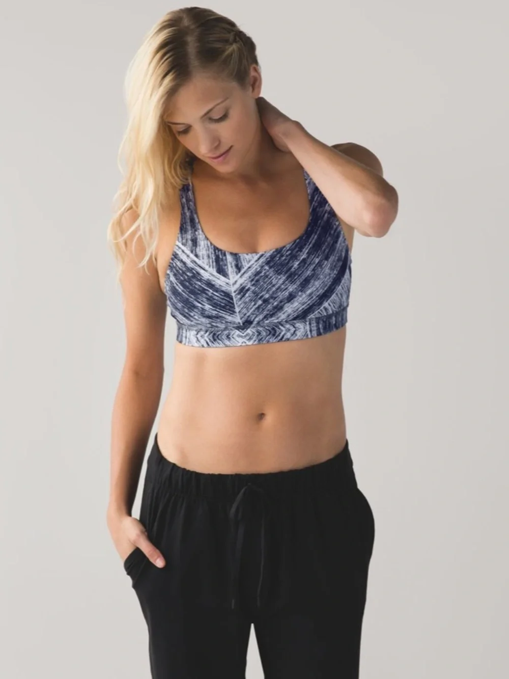 Lululemon Women's Energy Bra Heat Wave White Black - size 4